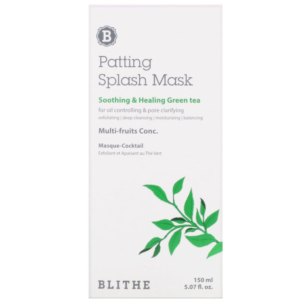 Blithe, Patting Splash Beauty Mask, Soothing & Healing Green Tea, 5.07 fl oz (150 ml) - HealthCentralUSA