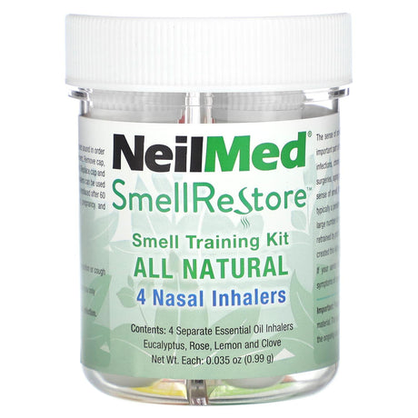 NeilMed, Smell Restore, Smell Training Kit, 4 Nasal Inhalers, 0.035 oz (0.99 g) Each - Supply Center USA