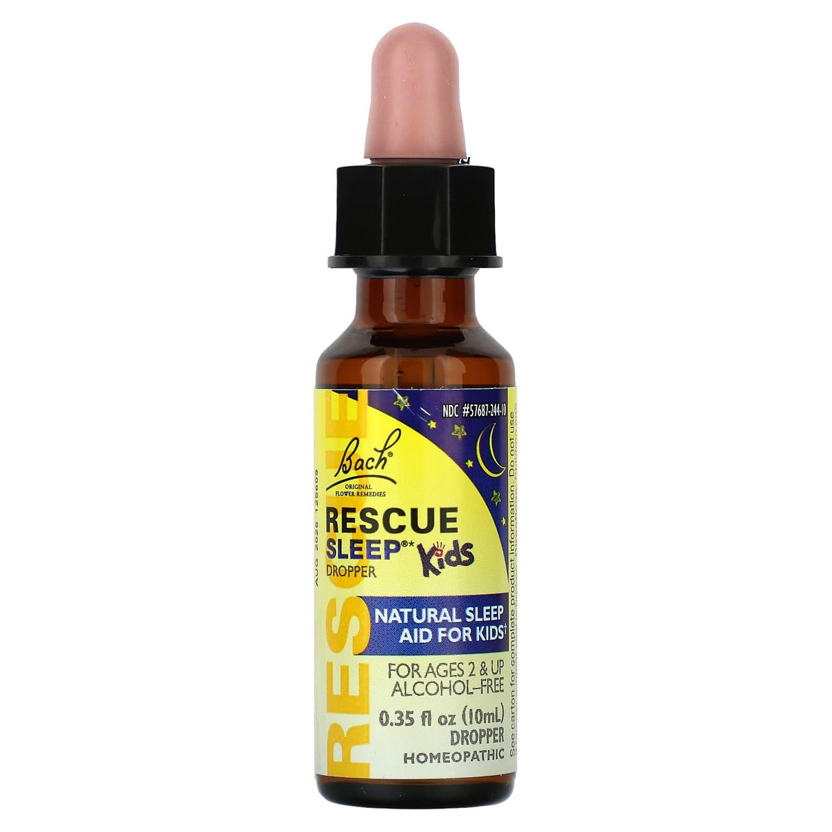 Bach, Kids, Rescue Sleep Dropper, Ages 2 & Up, Alcohol-Free, 0.35 fl oz (10 ml) - Supply Center USA