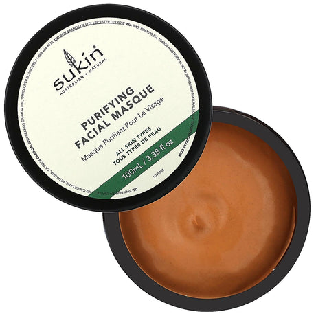 Sukin, Purifying Facial Masque, 3.38 fl oz (100 ml) - Supply Center USA