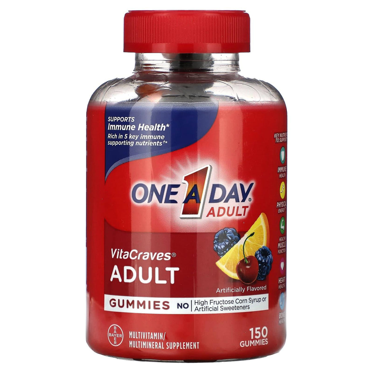 One-A-Day, VitaCraves, Adult Multivitamin Gummies, 150 Gummies - Supply Center USA