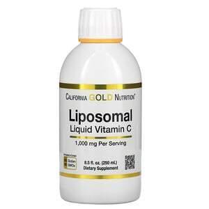 California Gold Nutrition, Liposomal Liquid Vitamin C, Unflavored, 1,000 mg, 8.5 fl oz (250 ml) - Supply Center USA