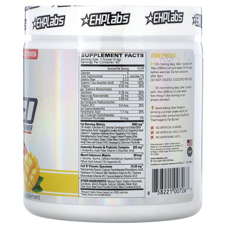 EHPlabs, OxyShred, Thermogenic Fat Burner, Mango, 10.37 oz (294 g) - Supply Center USA