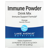 Lake Avenue Nutrition, Immune Powder Drink Mix, Orange, 20 Packets, 0.36 oz (10.3 g) Each - Supply Center USA