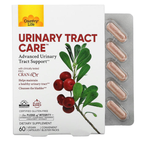 Country Life, Urinary Tract Care, 60 Vegan Capsules - Supply Center USA