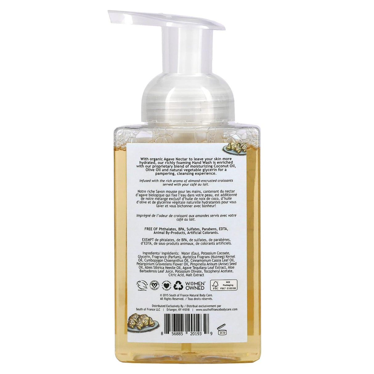 SoF, Hydrating Foaming Hand Wash with Agave Nectar, Almond Gourmande, 8 fl oz (236 ml) - Supply Center USA