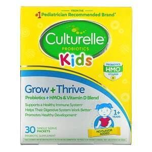 Culturelle, Kids, Grow + Thrive, Probiotics + HMOs & Vitamin D Blend, 1+ Years, 30 Single Serve Packets - Supply Center USA