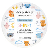 Deep Steep, Premium Baby, 3-in-1 Face, Body & Hand Cream, Fragrance Free , 3 oz (85 g) - Supply Center USA