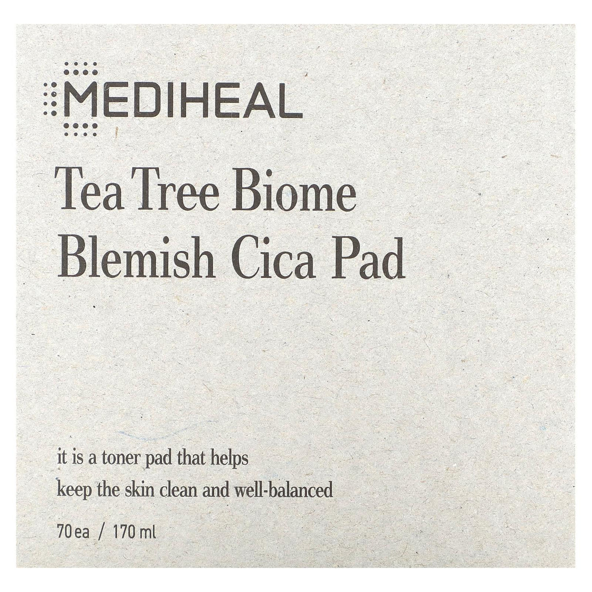 Mediheal, Tea Tree Biome Blemish Cica Pad, 70 Pads (170 ml) - Supply Center USA