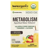 BareOrganics, Metabolism, Superfood Water Enhancer, Organic Pineapple, 12 Stick Packets, 0.25 oz (7 g) Each - Supply Center USA