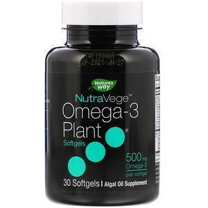 Ascenta, NutraVege, Omega-3 Plant, 500 mg, 30 Softgels - Supply Center USA