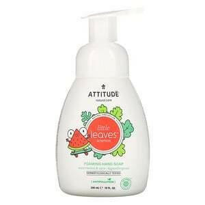 ATTITUDE, Little Leaves Science, Foaming Hand Soap, Watermelon & Coco, 10 fl oz (295 ml) - HealthCentralUSA