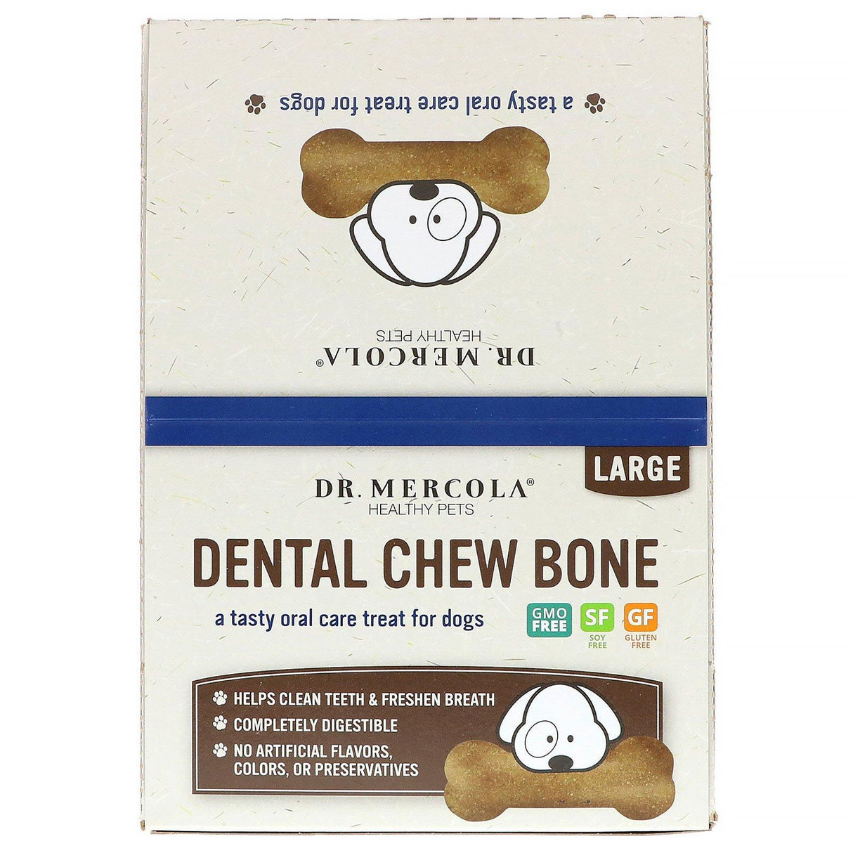 Dr. Mercola, Dental Chew Bone, Large, For Dogs, 12 Bones, 2.15 oz (61 g) Each - Supply Center USA