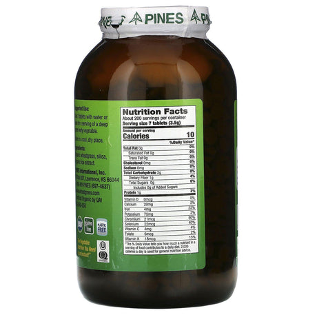 Pines International, Wheat Grass, 500 mg, 1,400 Tablets - Supply Center USA