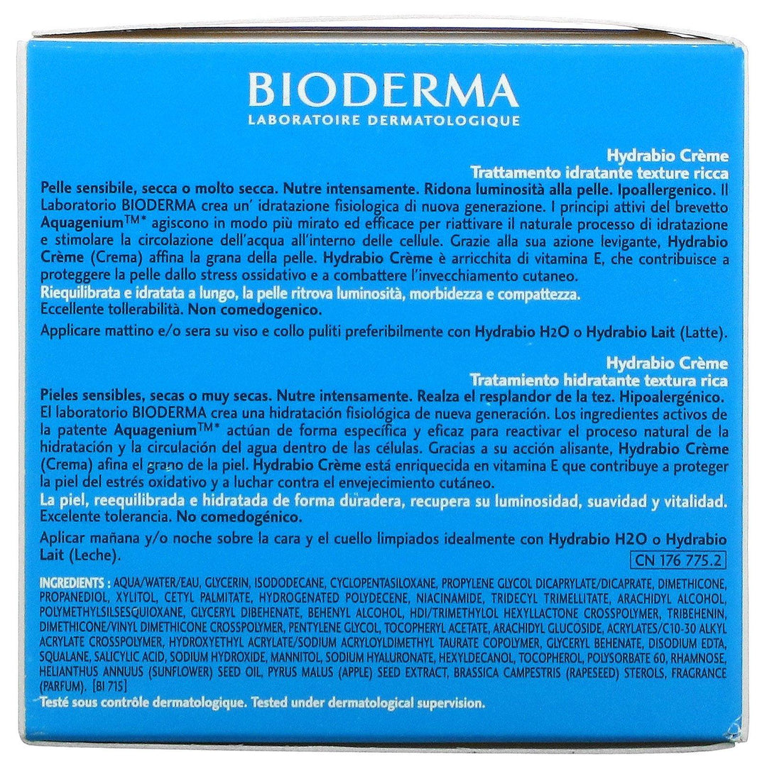 Bioderma, Hydrabio, Rich Moisturising Care Cream, 1.67 fl oz (50 ml) - HealthCentralUSA