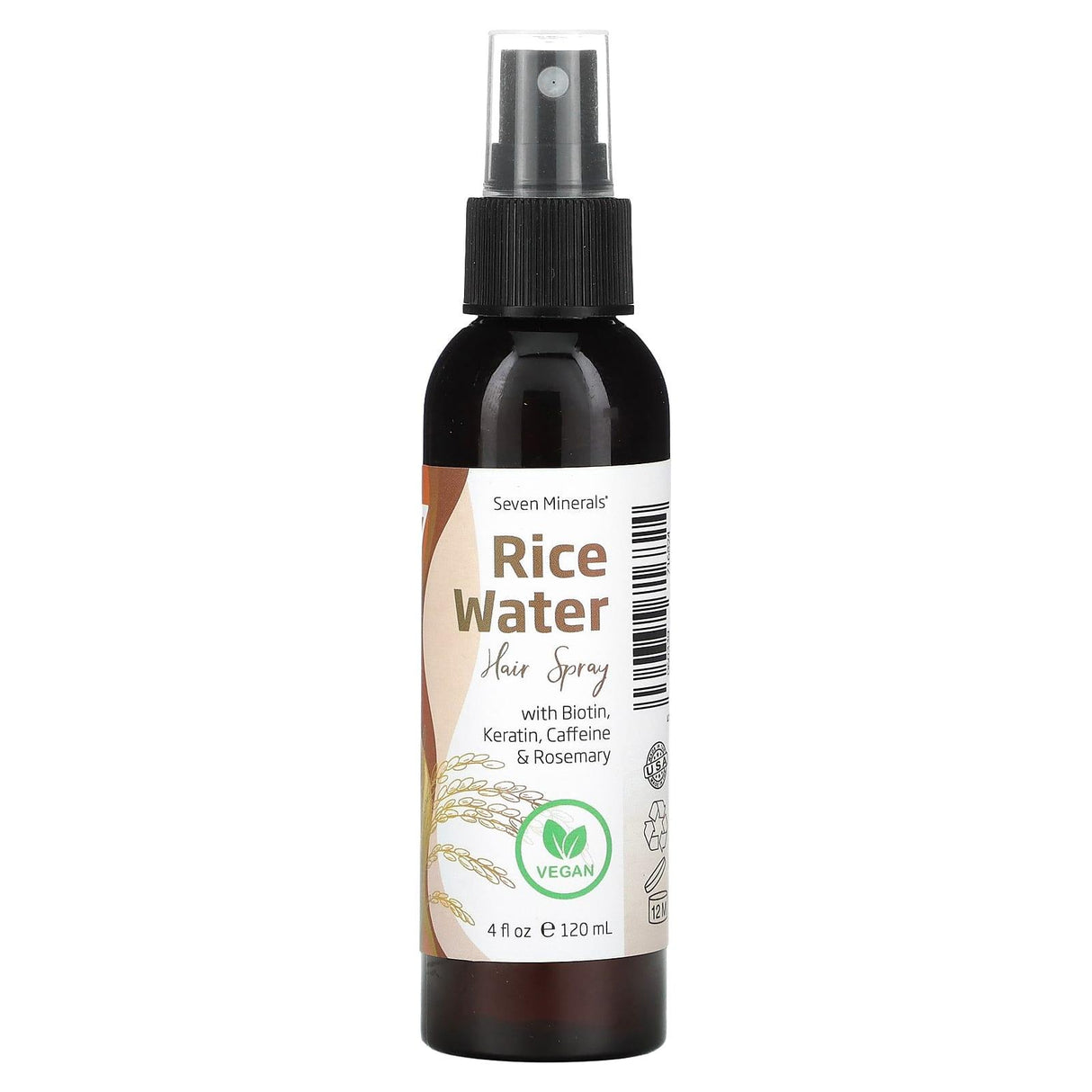 Seven Minerals, Rice Water Hair Spray, 4 fl oz (120 ml) - Supply Center USA