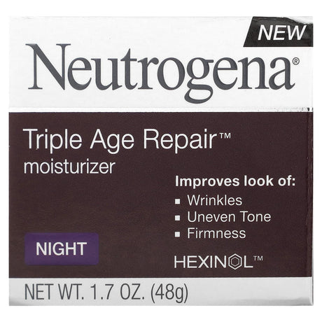 Neutrogena, Triple Age Repair, Night Moisturizer, 1.7 oz (48 g) - Supply Center USA