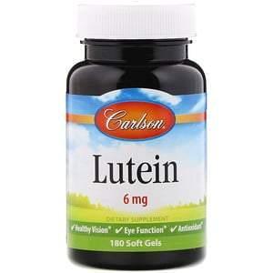 Carlson Labs, Lutein, 6 mg, 180 Soft Gels - Supply Center USA