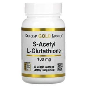 California Gold Nutrition, S-Acetyl L-Glutathione, 100 mg, 30 Veggie Capsules - Supply Center USA