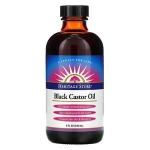 Heritage Store, Black Castor Oil, 8 fl oz (240 ml) - Supply Center USA