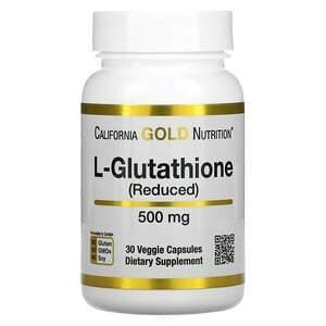 California Gold Nutrition, L-Glutathione (Reduced), 500 mg, 30 Veggie Capsules - Supply Center USA