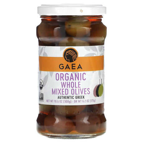 Gaea, Organic Whole Mixed Olives, 10.6 oz (300 g) - Supply Center USA