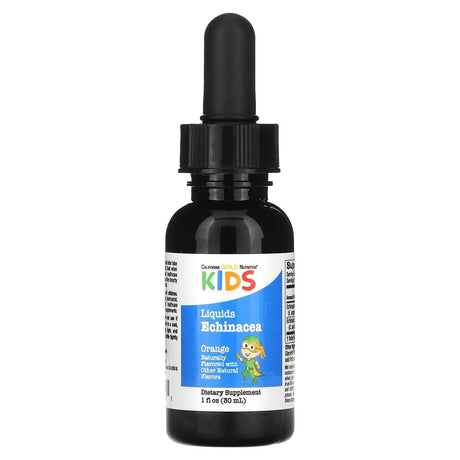 California Gold Nutrition, Liquid Echinacea For Children, No Alcohol, Natural Orange Flavor, 1 fl oz (30 ml) - Supply Center USA