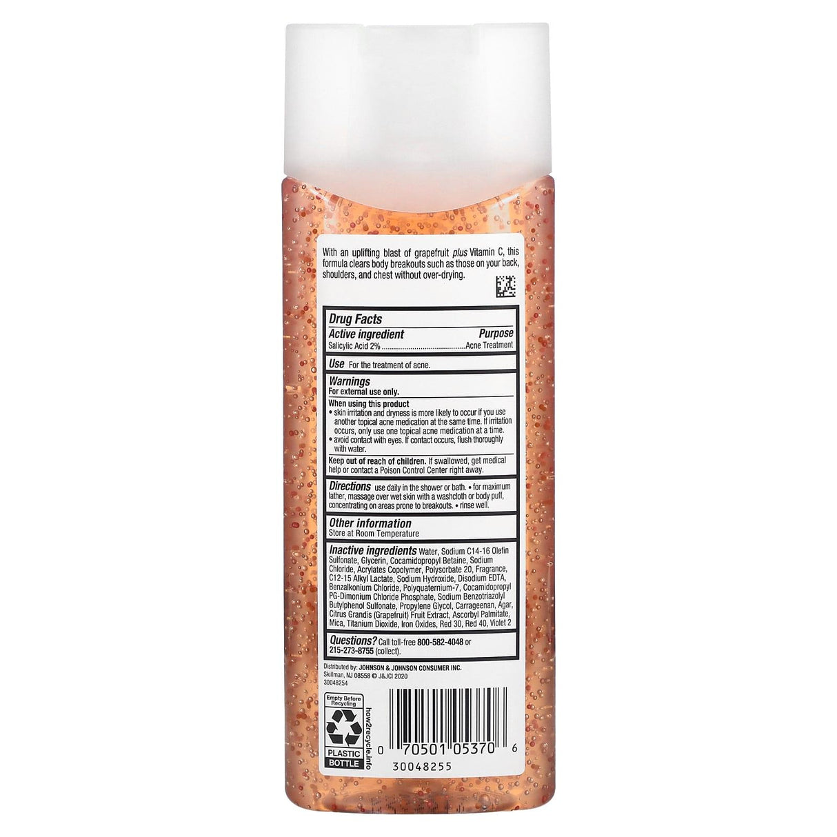 Neutrogena, Body Clear, Body Wash, Pink Grapefruit, 8.5 fl oz (250 ml) - Supply Center USA