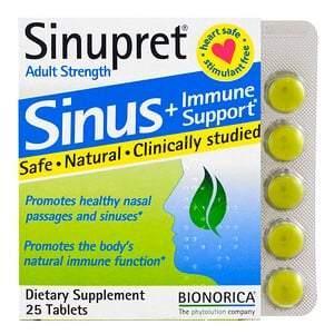 Bionorica, Sinupret, Sinus + Immune Support, Adult Strength, 25 Tablets - Supply Center USA