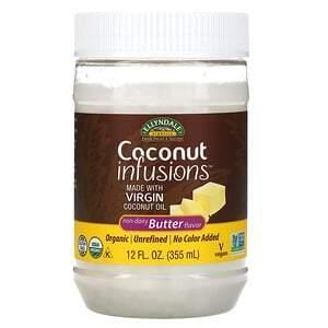 Now Foods, Ellyndale Naturals, Coconut Infusions, Non-Dairy Butter Flavor, 12 fl oz (355 ml) - Supply Center USA