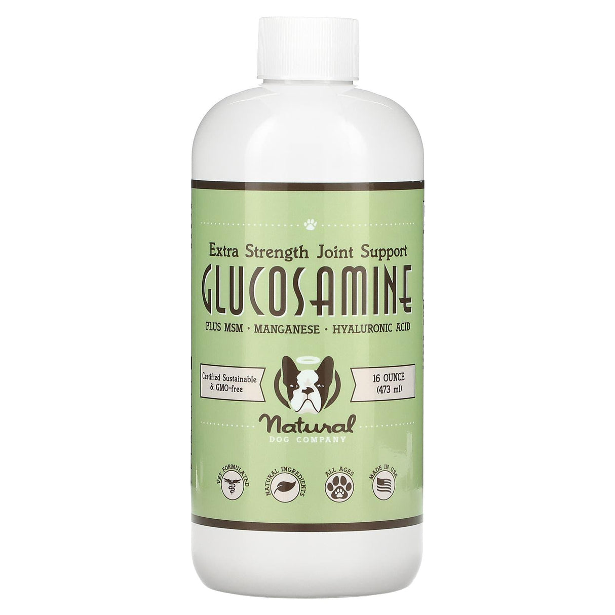 Natural Dog Company, Glucosamine, Extra Strength Join Support, All Ages, 16 oz (473 ml) - Supply Center USA