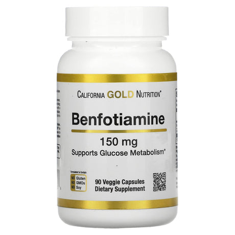 California Gold Nutrition, Benfotiamine, 150 mg, 90 Veggie Capsules - Supply Center USA