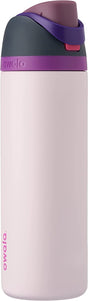 Owala Freesip Insulated Stainless Steel Water Bottle with Straw for Sports, Travel, and School Bpa-Free Sports Water Bottle, 24 Oz, Shy Marshmallow