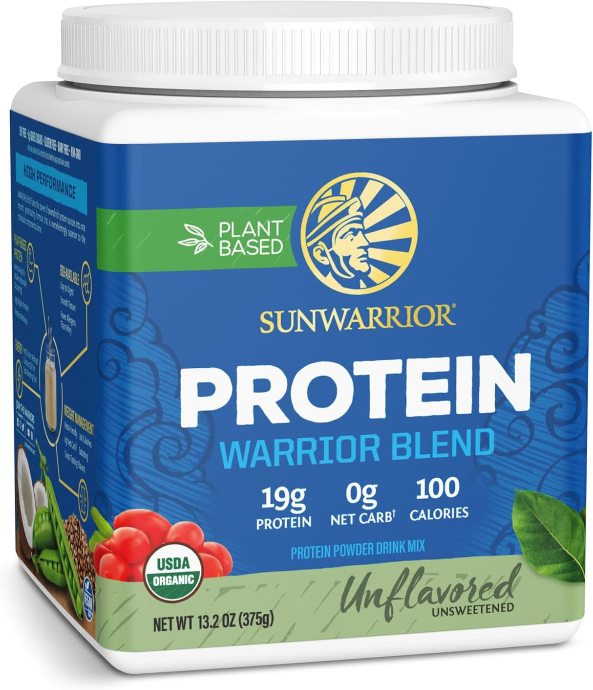 Sunwarrior Vegan Protein Powder Plant-Based Protein Powder USDA Organic | BCAA Amino Acids Hemp Seed | Keto Friendly Soy, Dairy, & Gluten & Synthetic Free NON-GMO | Vanilla 32 Servings 17G Protein
