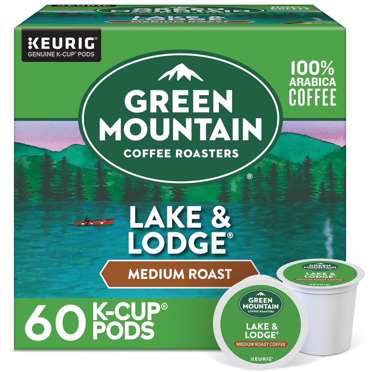 Green Mountain Coffee Roasters Half Caff Keurig Single-Serve K-Cup Pods, Medium Roast Coffee, 72 Count