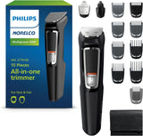 Philips Norelco Multi Groomer All-In-One Trimmer Series 3000-13 Piece Mens Grooming Kit for Beard, Face, Nose, Ear Hair Trimmer and Hair Clipper - NO Blade Oil Needed, MG3740/40