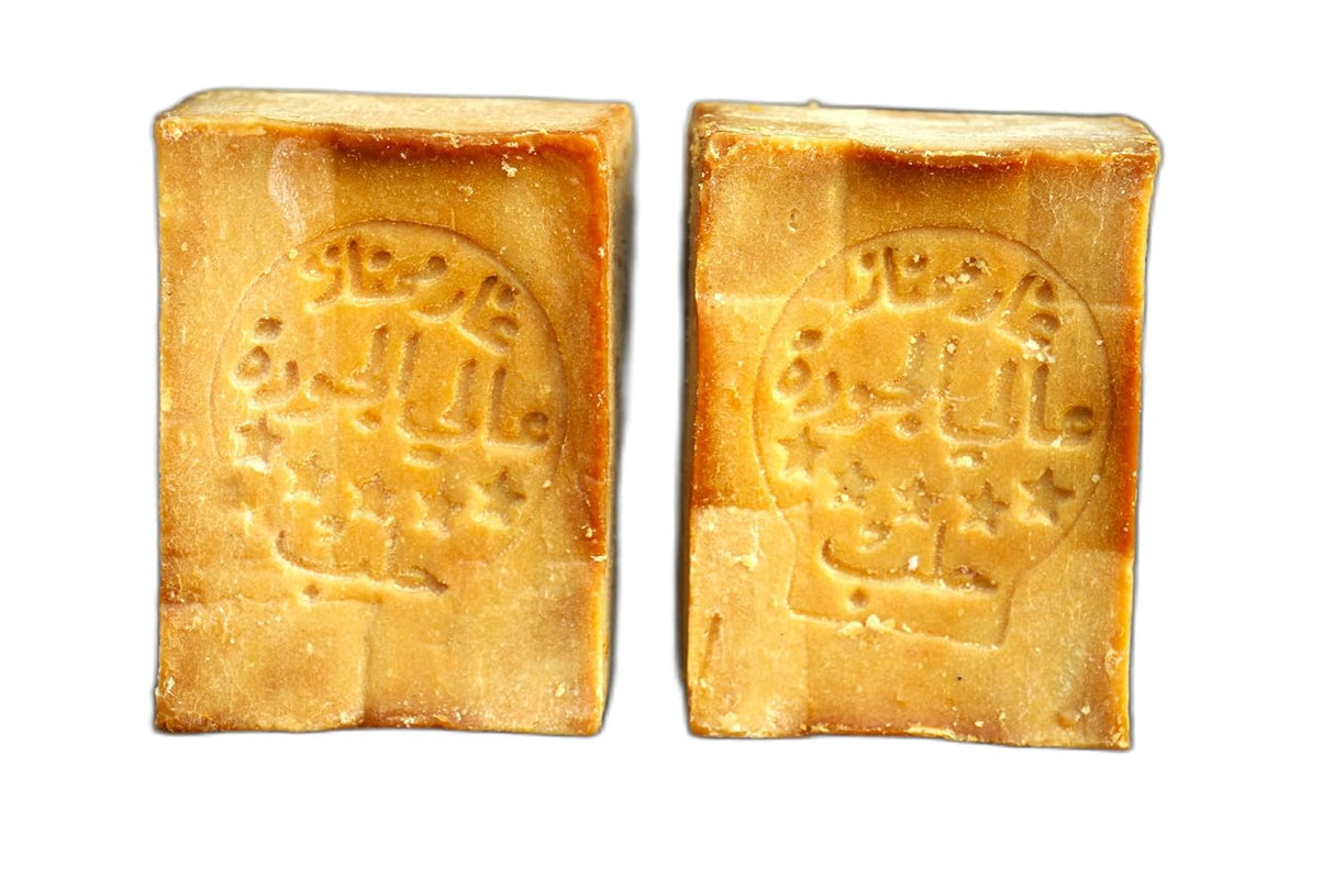 Aleppo Soap - (2 Pack - 7 Oz Each)%20 Laurel Oil,%80 Olive Oil, Traditional Production, Natural - Vegan – Handmade