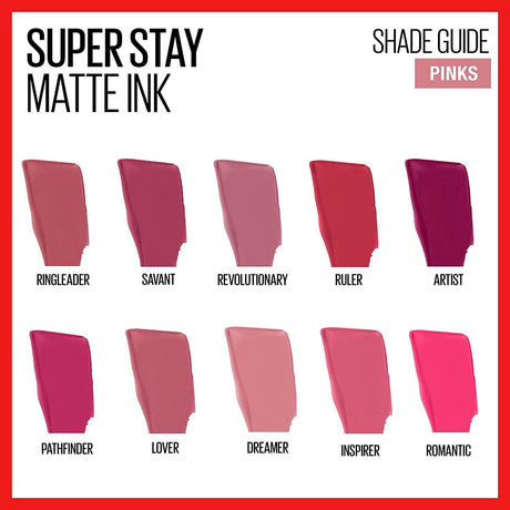 Maybelline Super Stay Matte Ink Liquid Lipstick Makeup, Long Lasting High Impact Color, up to 16H Wear, Lover, Mauve Neutral, 1 Count - Supply Center USA