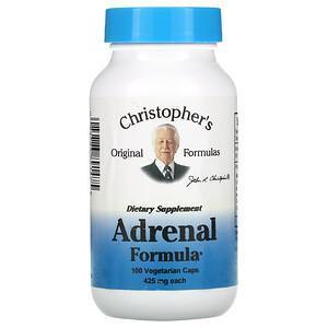 Christopher's Original Formulas, Adrenal Formula, 425 mg, 100 Vegetarian Caps - Supply Center USA