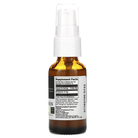 DaVinci Laboratories of Vermont, Liposomal Melatonin Spray, 1 fl oz (30 ml) - Supply Center USA