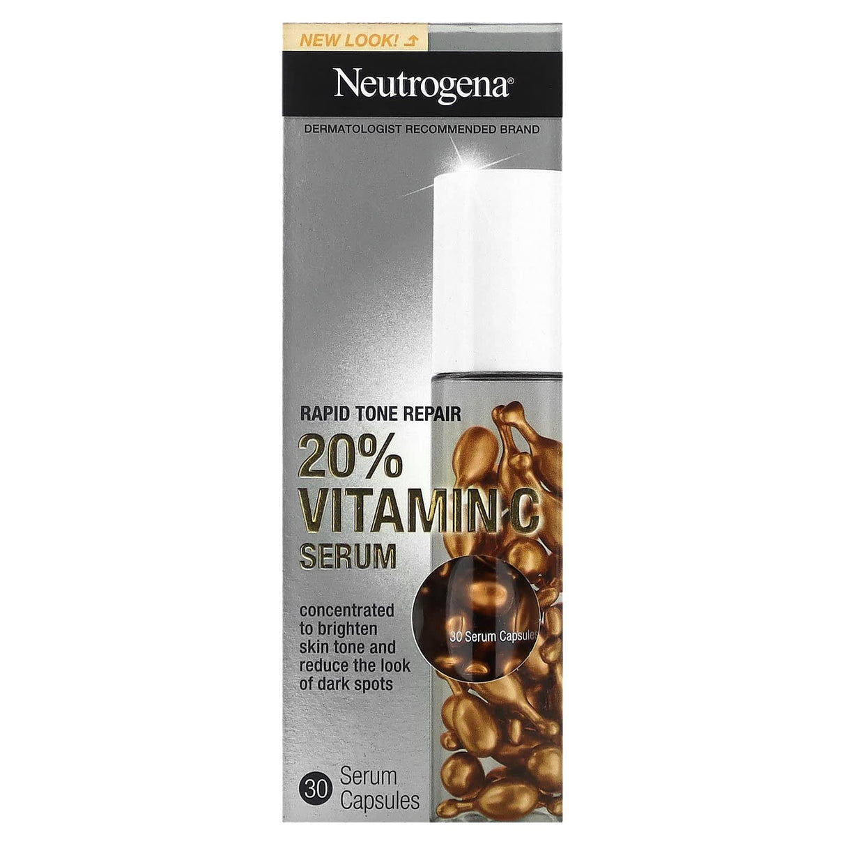 Neutrogena, Rapid Tone Repair, 20% Vitamin C Serum, 30 Serum Capsules - Supply Center USA