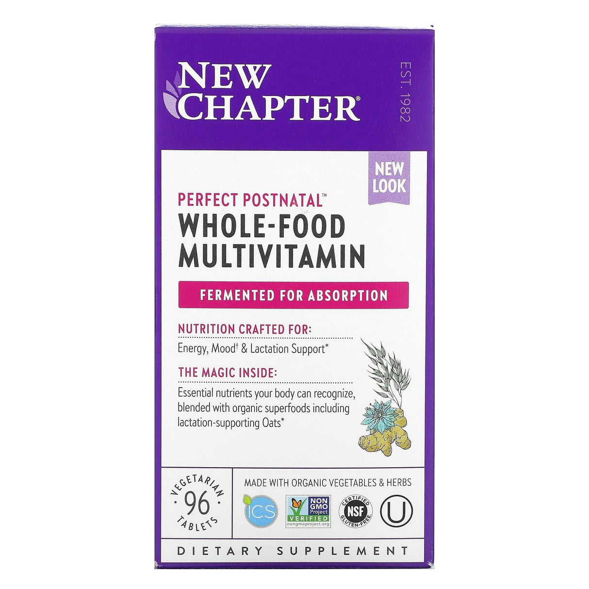 New Chapter, Perfect Postnatal, Whole-Food Multivitamin, 96 Vegetarian Tablets - Supply Center USA