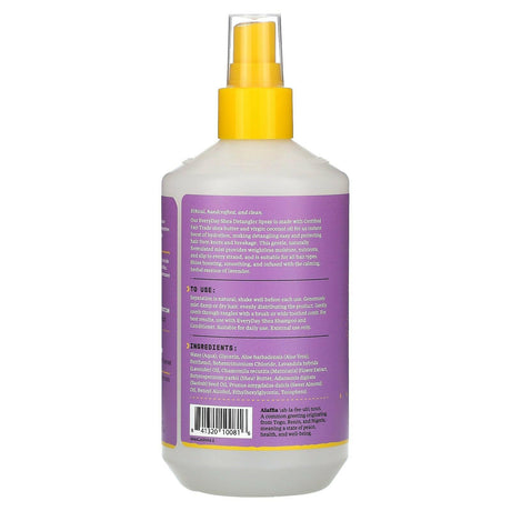 Alaffia, Everyday Shea Detangler Spray, Lavender, 12 fl oz (354 ml) - Supply Center USA