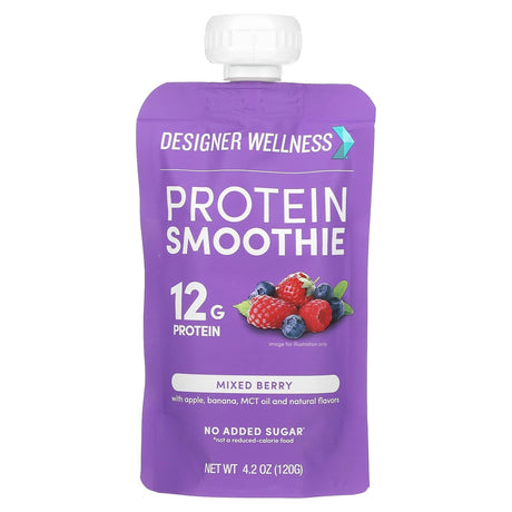 Designer Wellness, Protein Smoothie, Mixed Berry, 12 Pack, 4.2 oz (120 g) Each - Supply Center USA