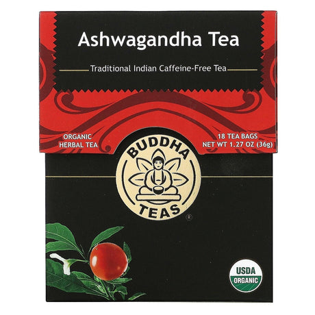 Buddha Teas, Organic Herbal Tea, Raspberry Leaf, 18 Tea Bags, 0.83 oz (24 g) - Supply Center USA