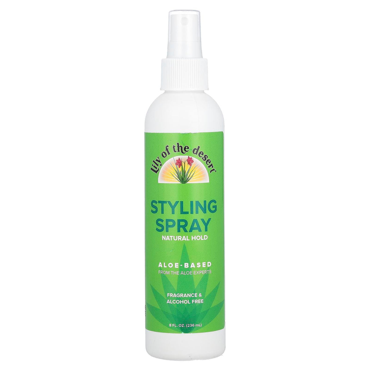 Lily of the Desert, Styling Spray, Natural Hold, Fragrance Free, 8 fl oz (236 ml) - Supply Center USA