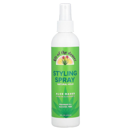 Lily of the Desert, Styling Spray, Natural Hold, Fragrance Free, 8 fl oz (236 ml) - Supply Center USA