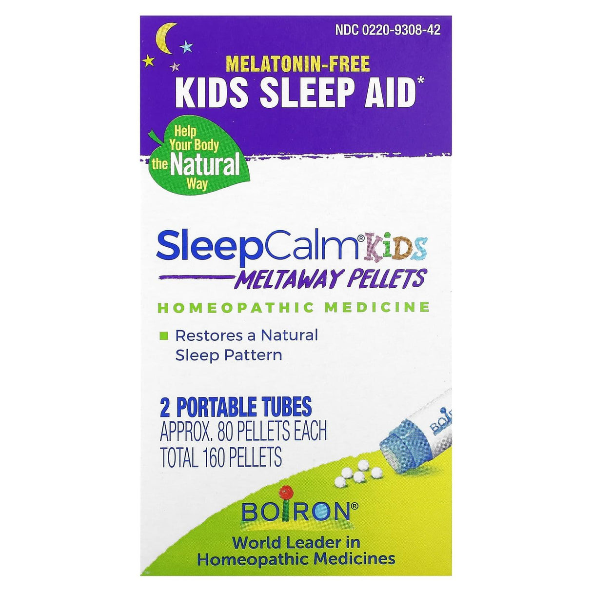 Boiron, SleepCalm Kids, 2 Portable Tubes, 80 Pellets Each - Supply Center USA