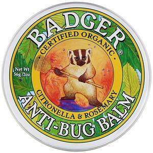 Badger Company, Anti-Bug Balm, Citronella & Rosemary, 2 oz (56 g) - Supply Center USA