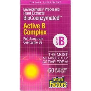 Natural Factors, BioCoenzymated, Active B Complex, 60 Vegetarian Capsules - Supply Center USA